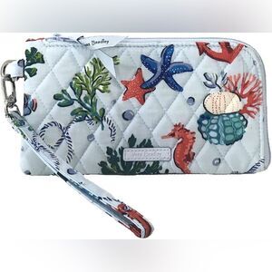 Vera Bradley Cotton Accordion Wristlet with RFID Protection